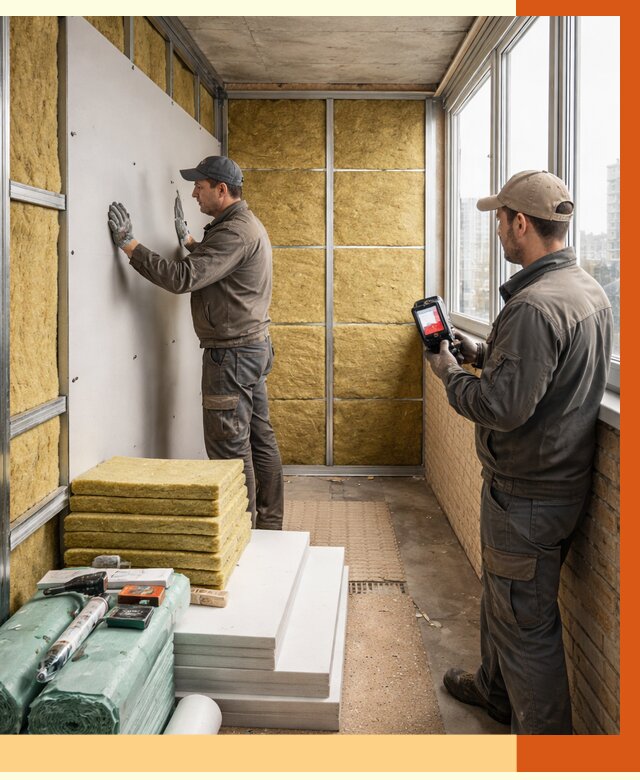 Утепление балкона в Шарыпове от 4547 руб. под ключ | ТепломастерШрп