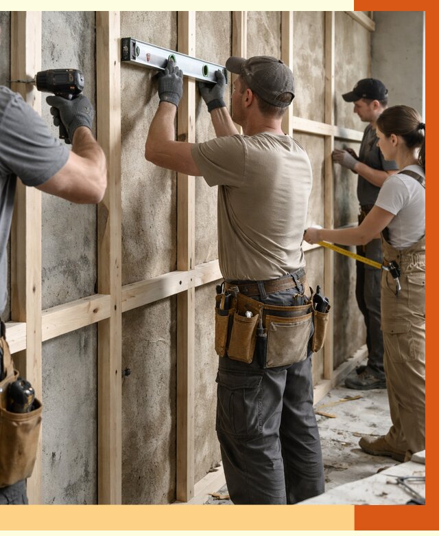 Монтаж обрешетки под утепление в Шарыпово от 1162 руб/м² | Заказать у ТепломастерШрп